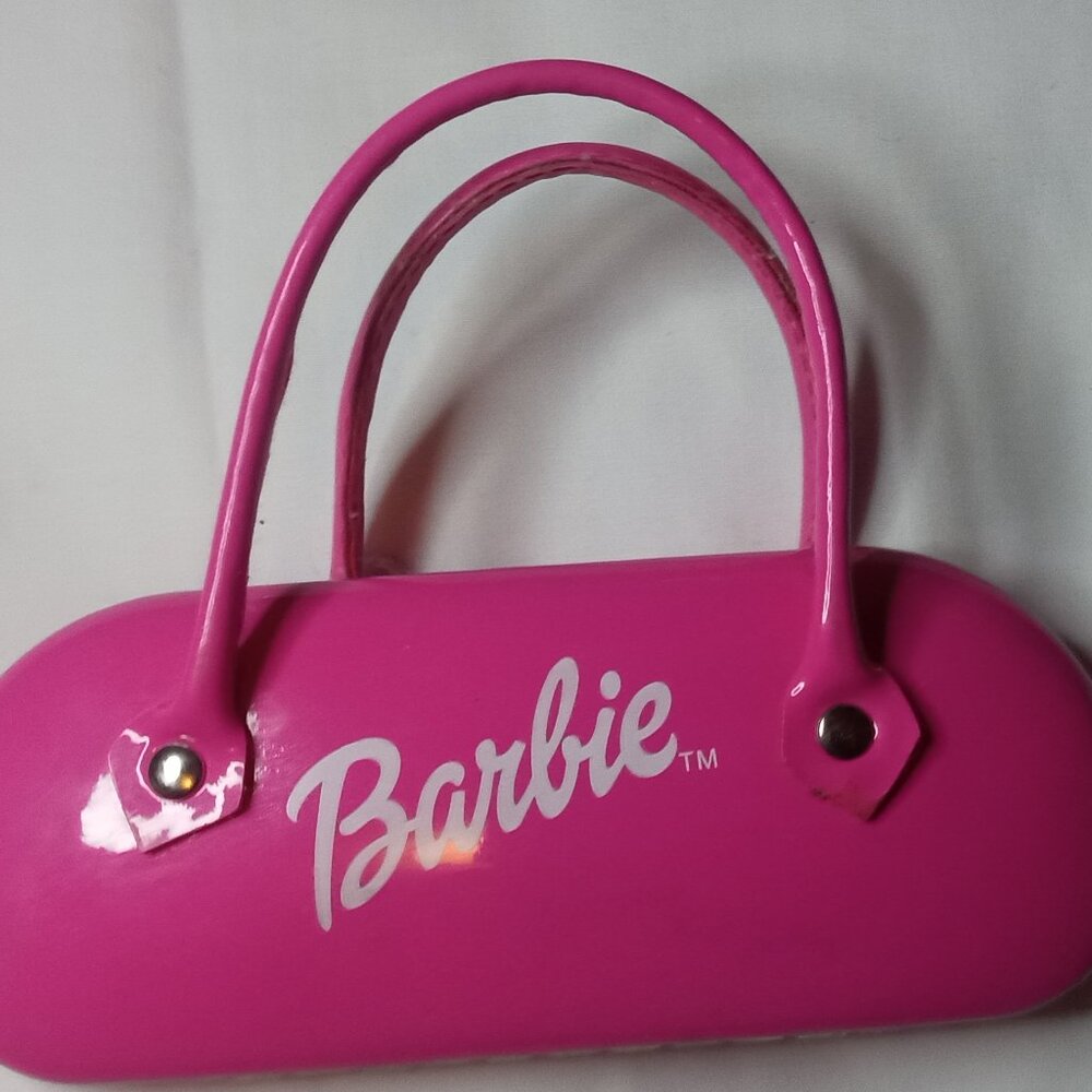 Vintage BARBIE Children's/Kids Girls Eye Glasses Sunglasses Pink Case 5" x 2"